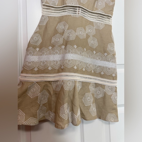 Alexis Marilia Embroidered Mini Dress tan - Picture 6 of 14